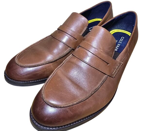 Cole Haan Grand + DRS Penny Loafers Shoes British Tan Slip On US Mens Size 11 M main image 7